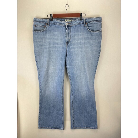 Levis 580 Boot Cut Denim Jeans Womens Size‎ 45x29 Stretch Medium Blue Wash - Picture 1 of 7